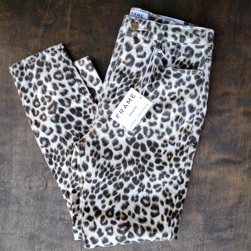 [Frame] ali high rise cigarette leopard print - Picture 3 of 3